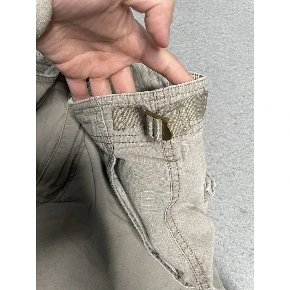 North‎ Face Shorts Mens 36 Beige Cargo Zip Pockets Rip Stop Outdoors Hiking